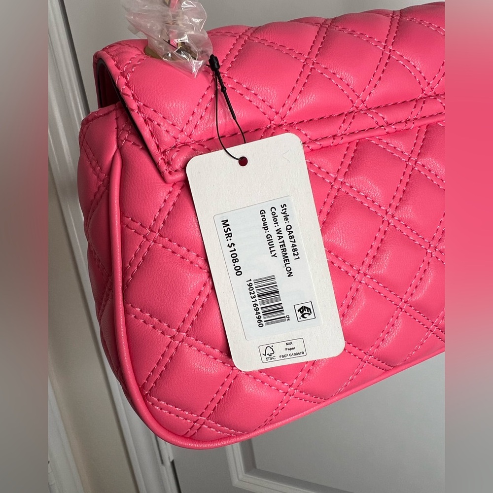 Guess Pink Guilly Quilted Shoulder Bag - Picture 6 of 6
